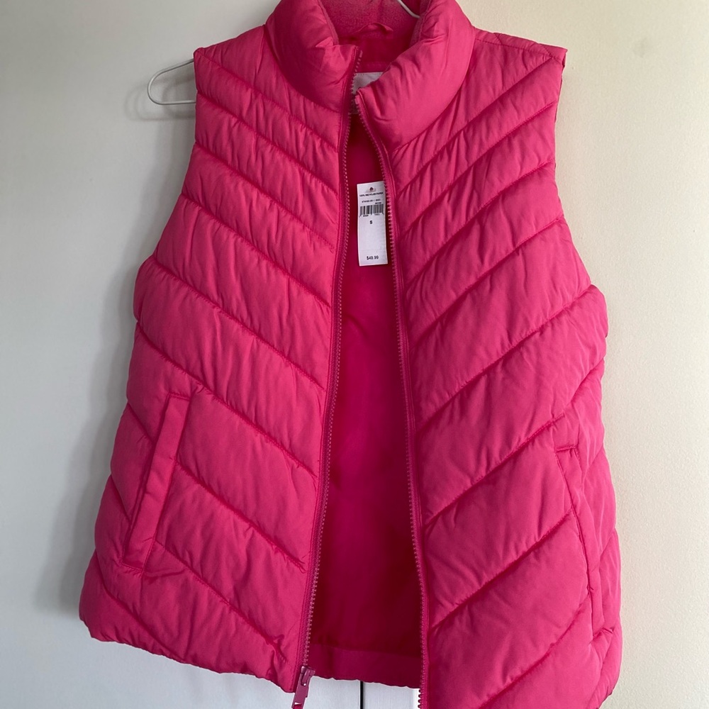 Vibrant Pink Quilted Puffer Vest